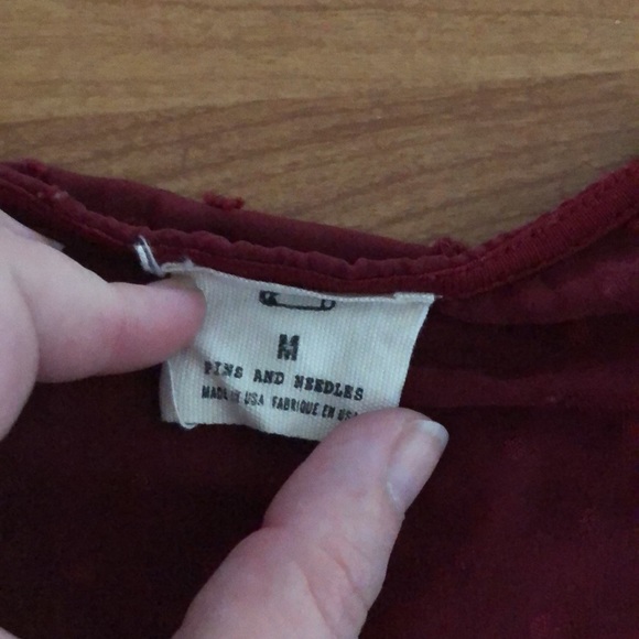 Maroon Sheer Split Back Shirt - Picture 6 of 6